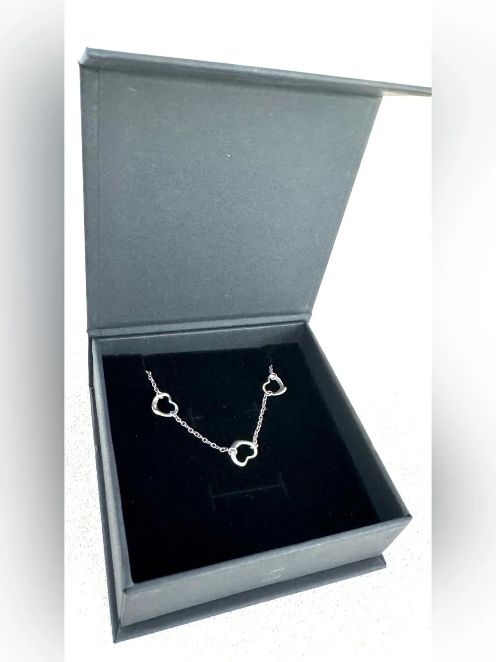 TIFFANY & CO. Elsa Peretti 5 Open Heart Bracelet Sterling Silver 925 Spain